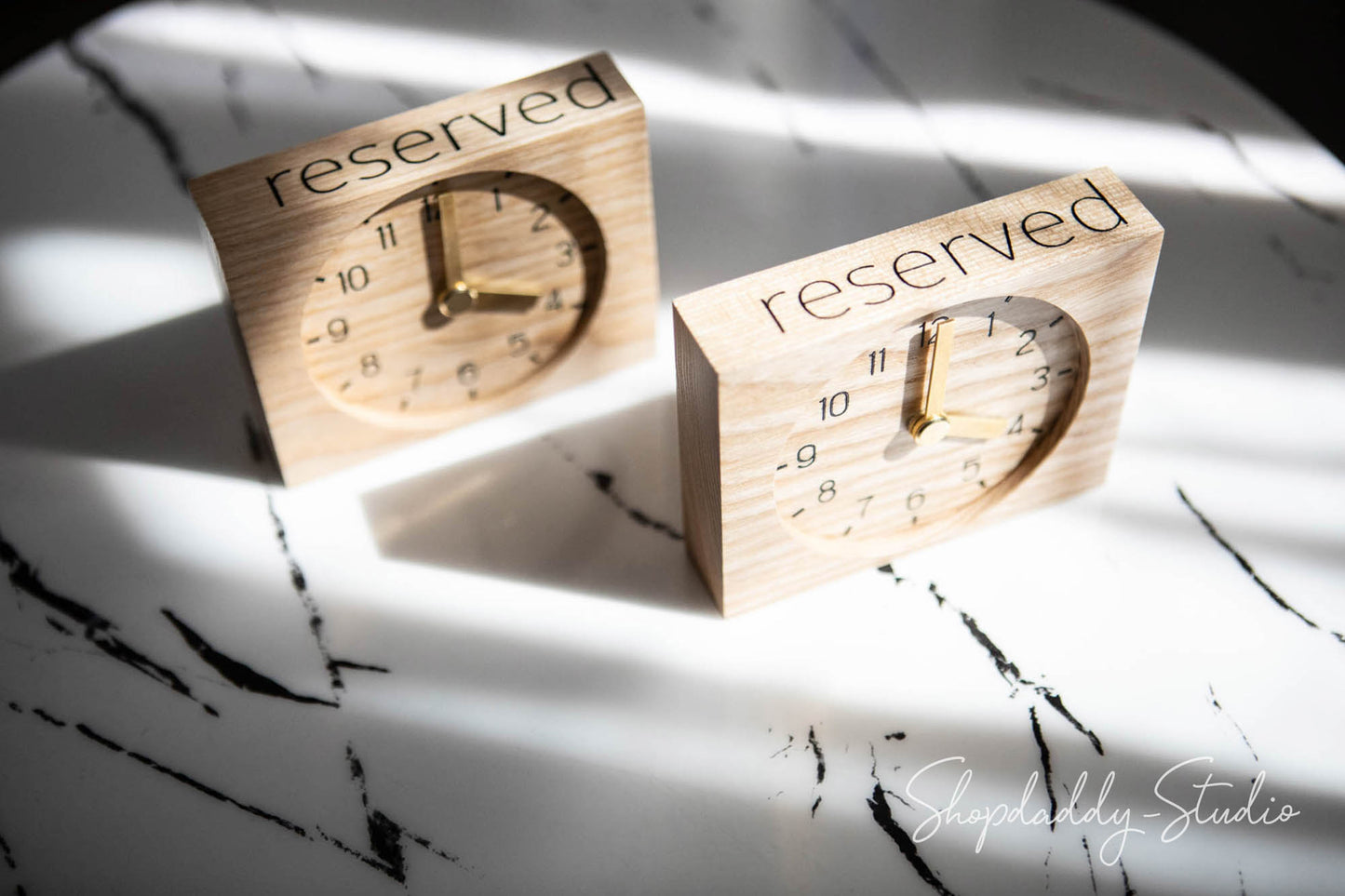 Table Top Wooden  Reserved Clock