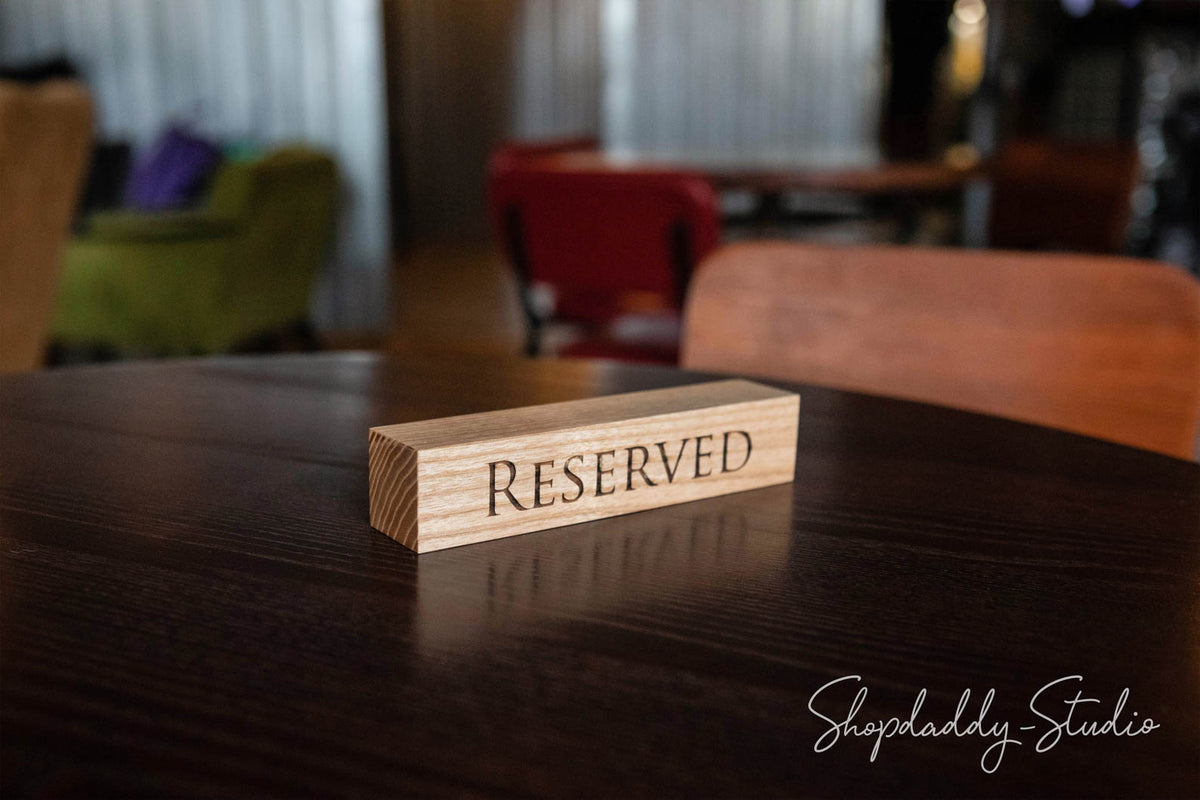 Wooden Reserved Sign for wedding