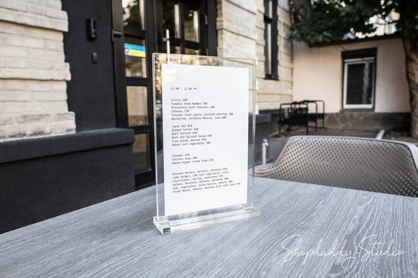 touch free menu stand for restaurant shopdaddy studio
