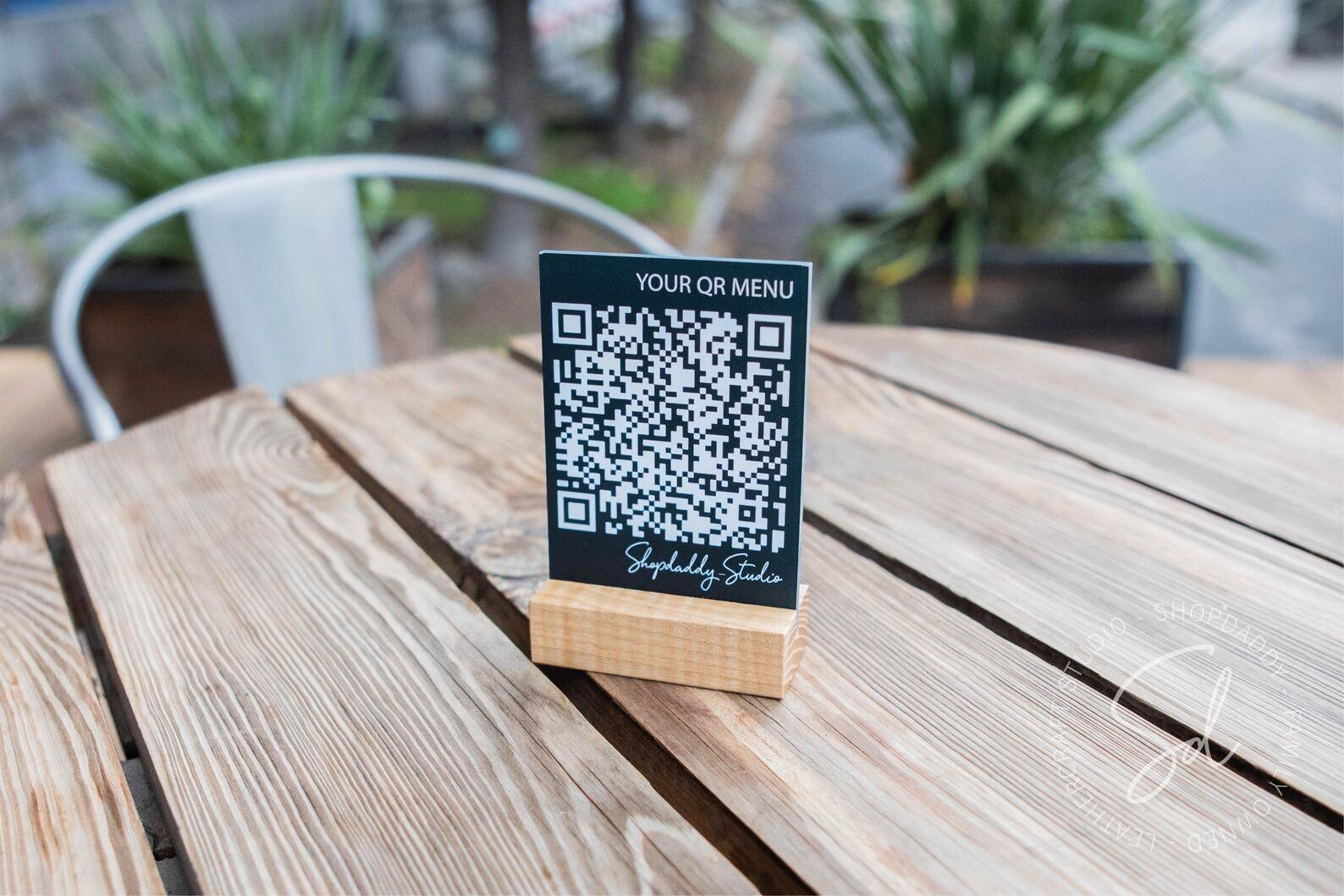 Set Of 5 pcs Qr Menu Sign Holders – Shopdaddy-Studio