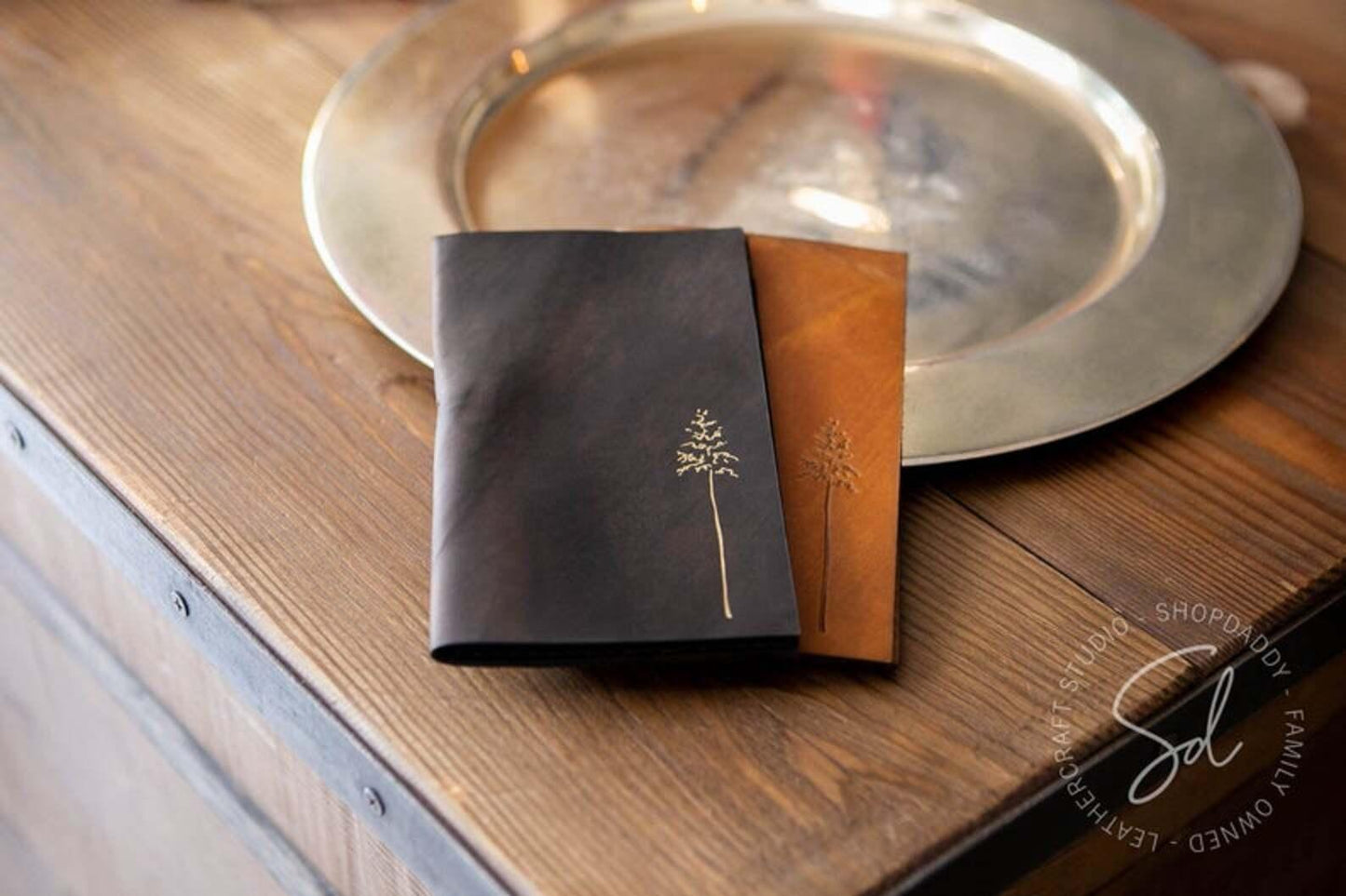 restaurant Leather Check Presenter with Pen Loop
