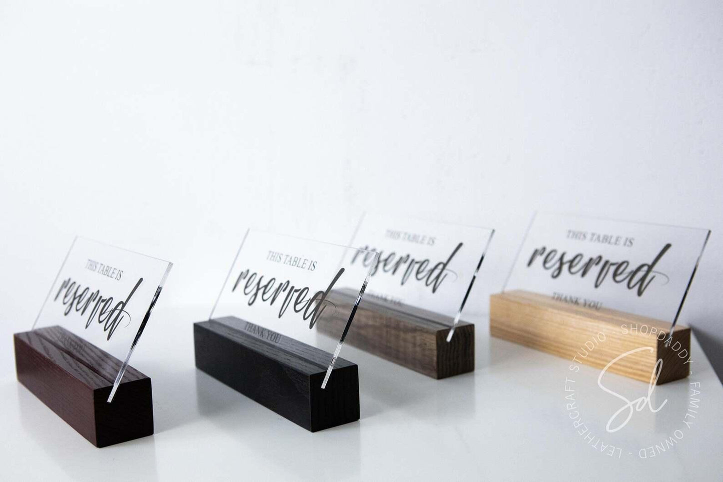 Stylish Wedding Table Reserved Sign