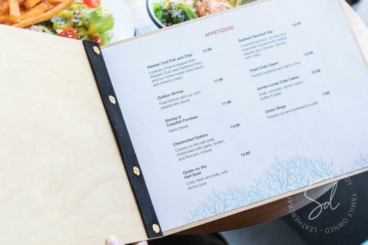 cafe Matt Lacquer Wooden Menu Holder