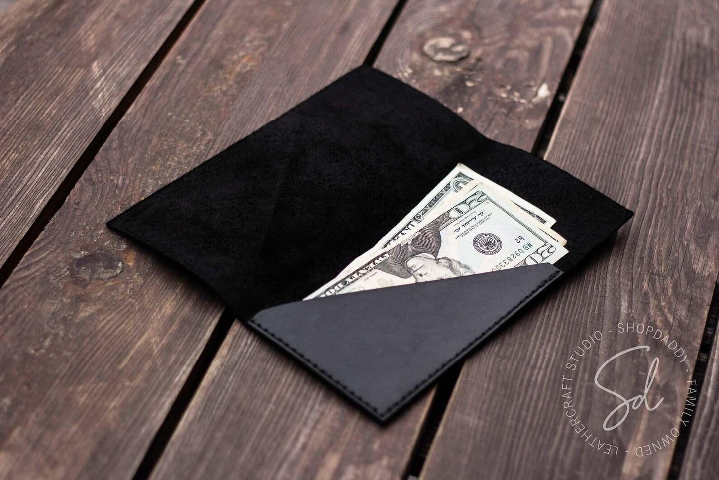 restaurant Black Leather Check Presenter without Pen Loop