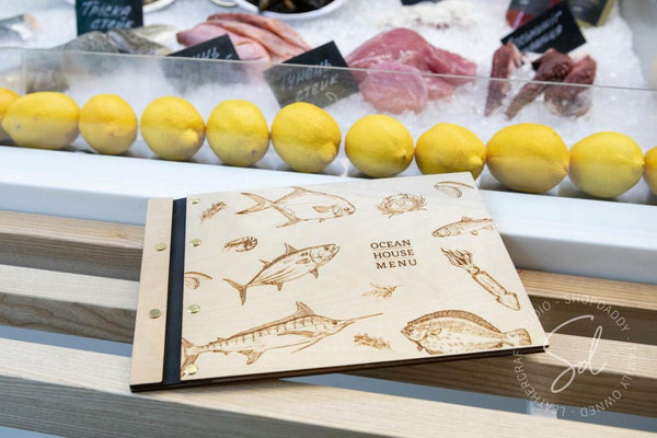 restaurant Matt Lacquer Wooden Menu Holder