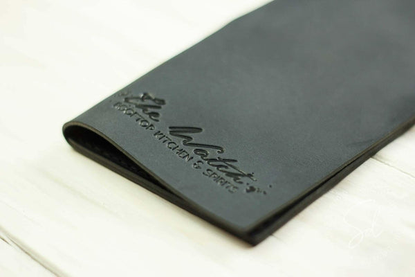 Leather Check Holder with Pen Loop