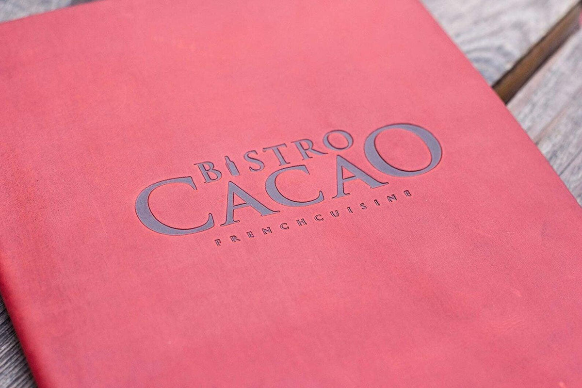 cafe thick leather menu folder A5 shopdaddy studio
