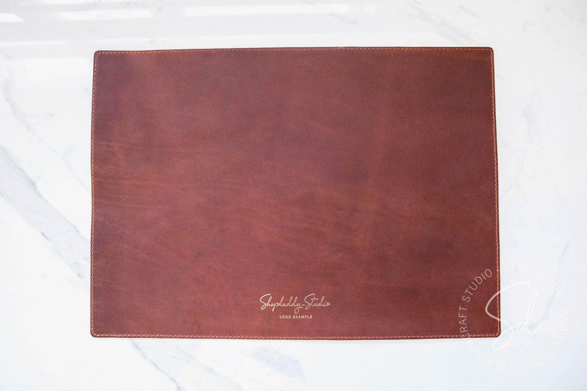 restaurant leather table dining placemat  brown