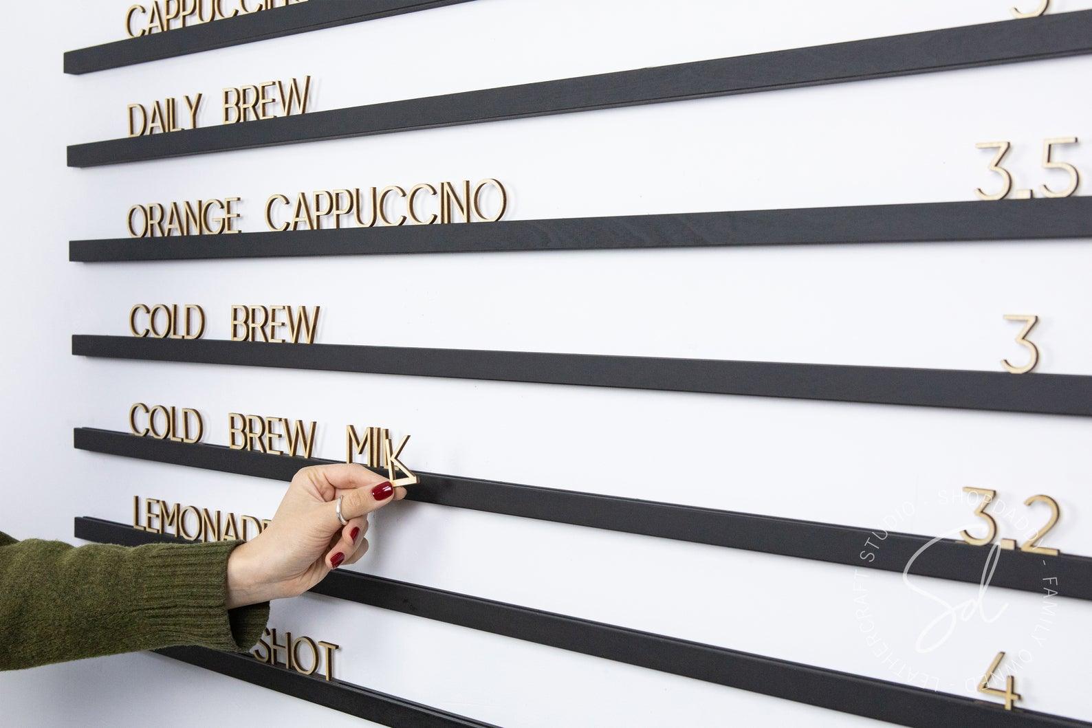 Black Wall Menu Letter Board – Shopdaddy-Studio