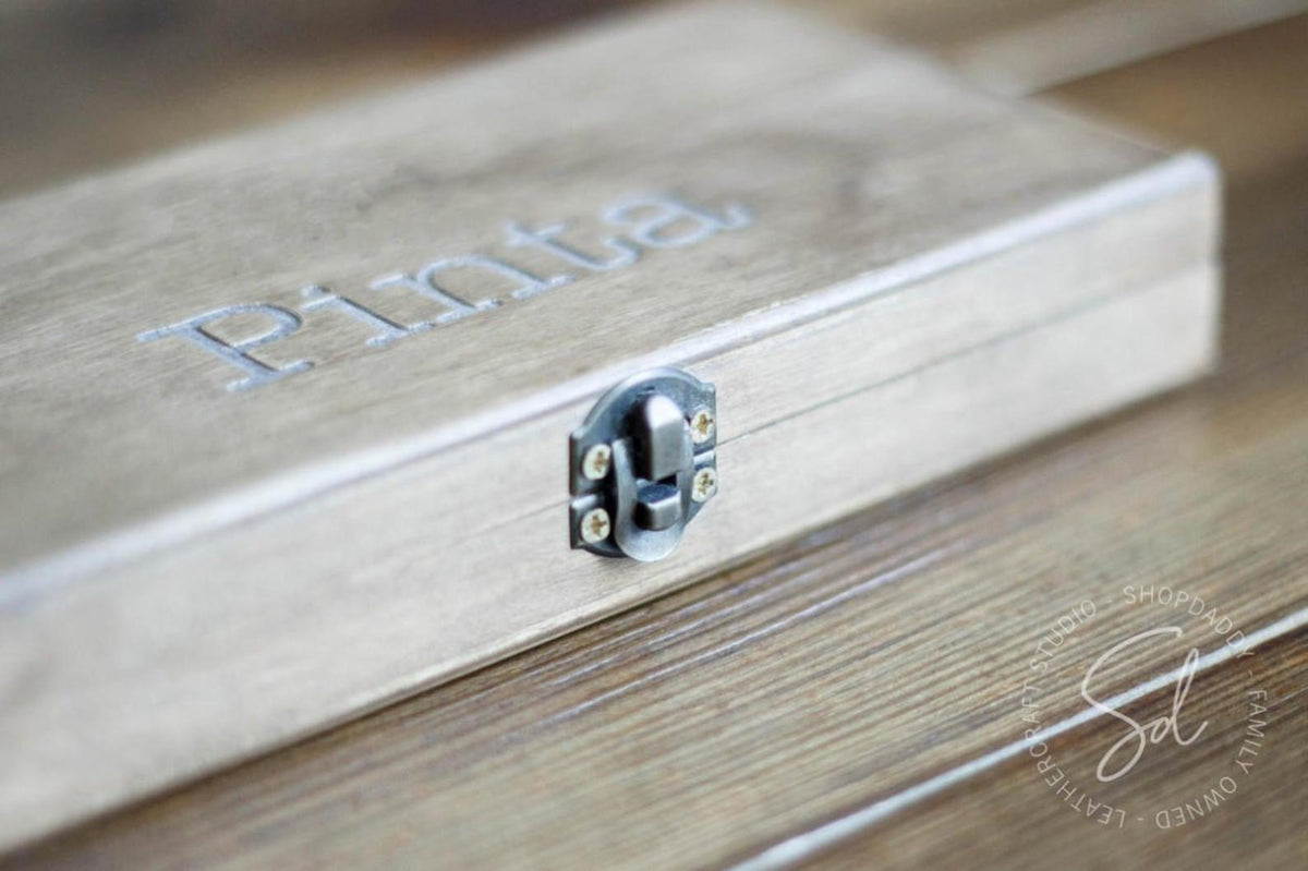 Walnut Wooden Check holder Box