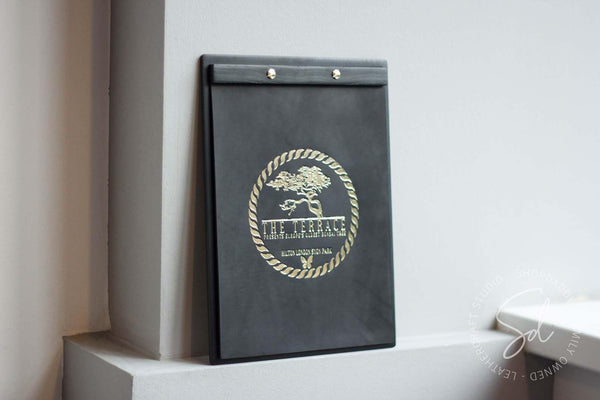 restaurant Menu Holder with Leather Cover