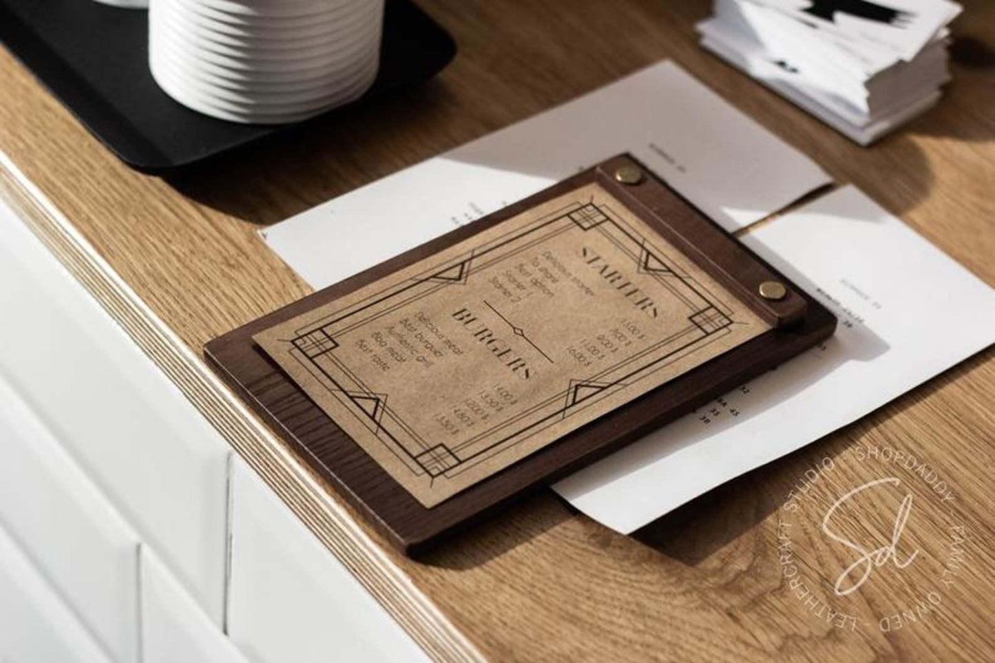 rustic restaurant Wooden Menu Board