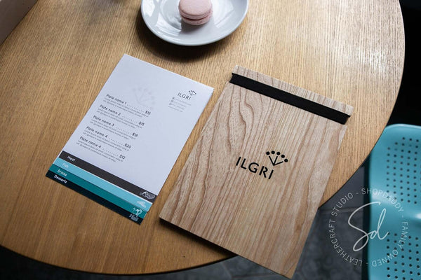restaurant Lacquer Menu Board with Elastic Band
