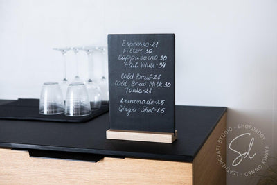 chalk table stand for cafe shopdaddy studio