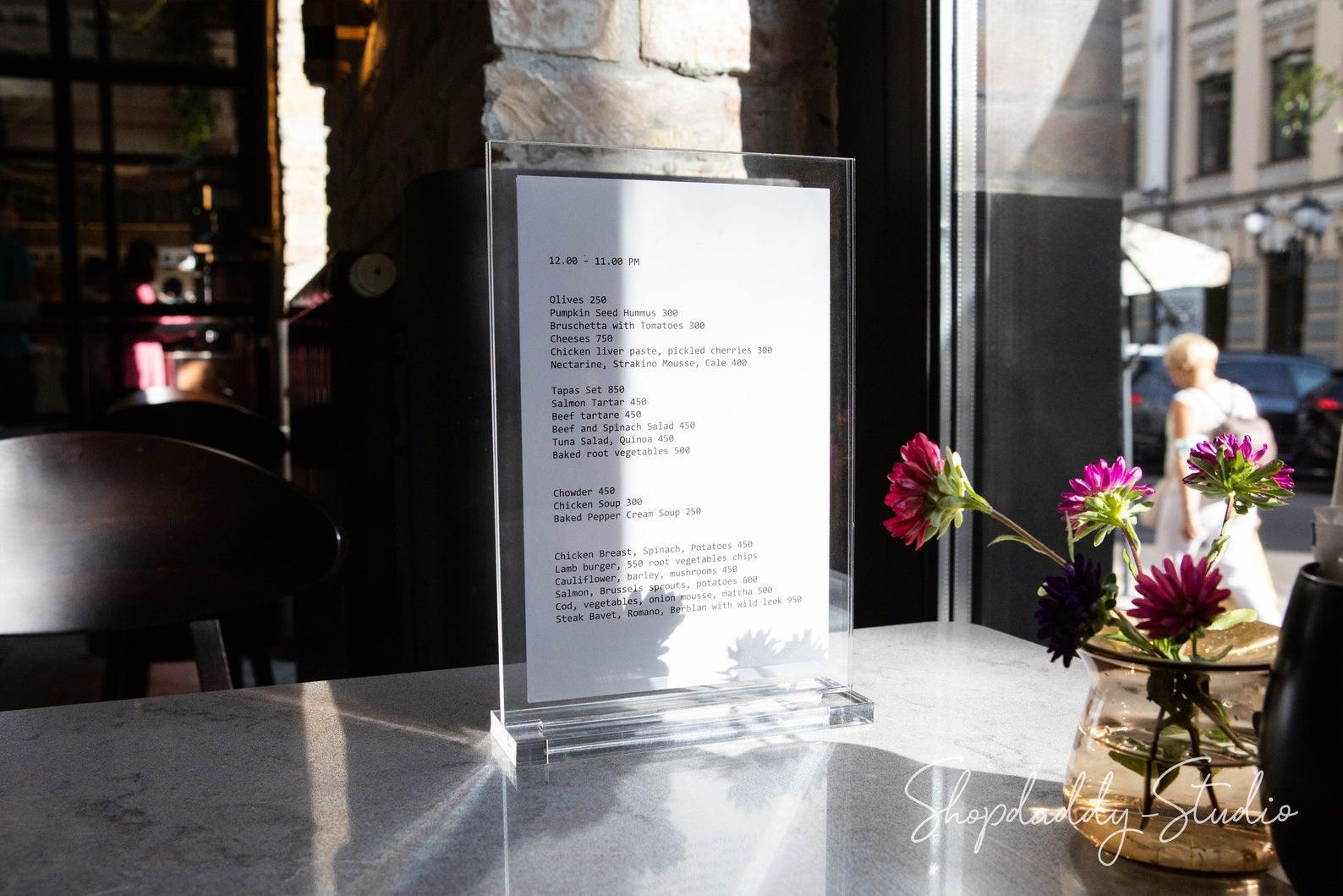 Acrylic Table Stand Display Menu – Shopdaddy-Studio