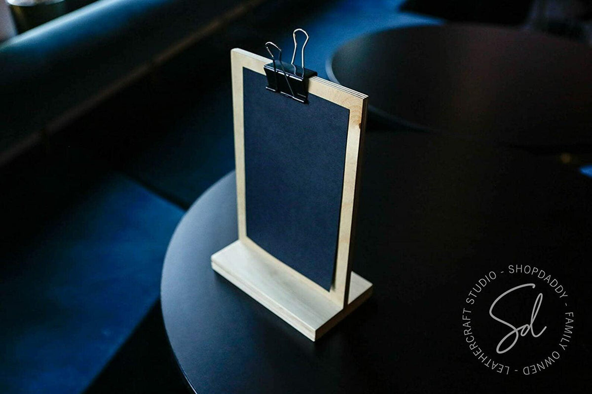 Straight Wooden Table Stand with Binder for drink menu