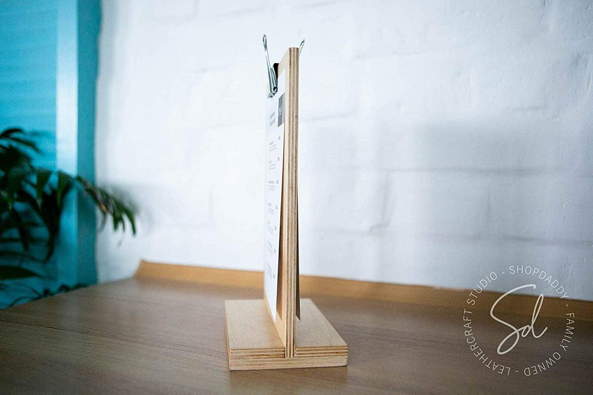 Bar Straight Wooden Table Stand with Binder