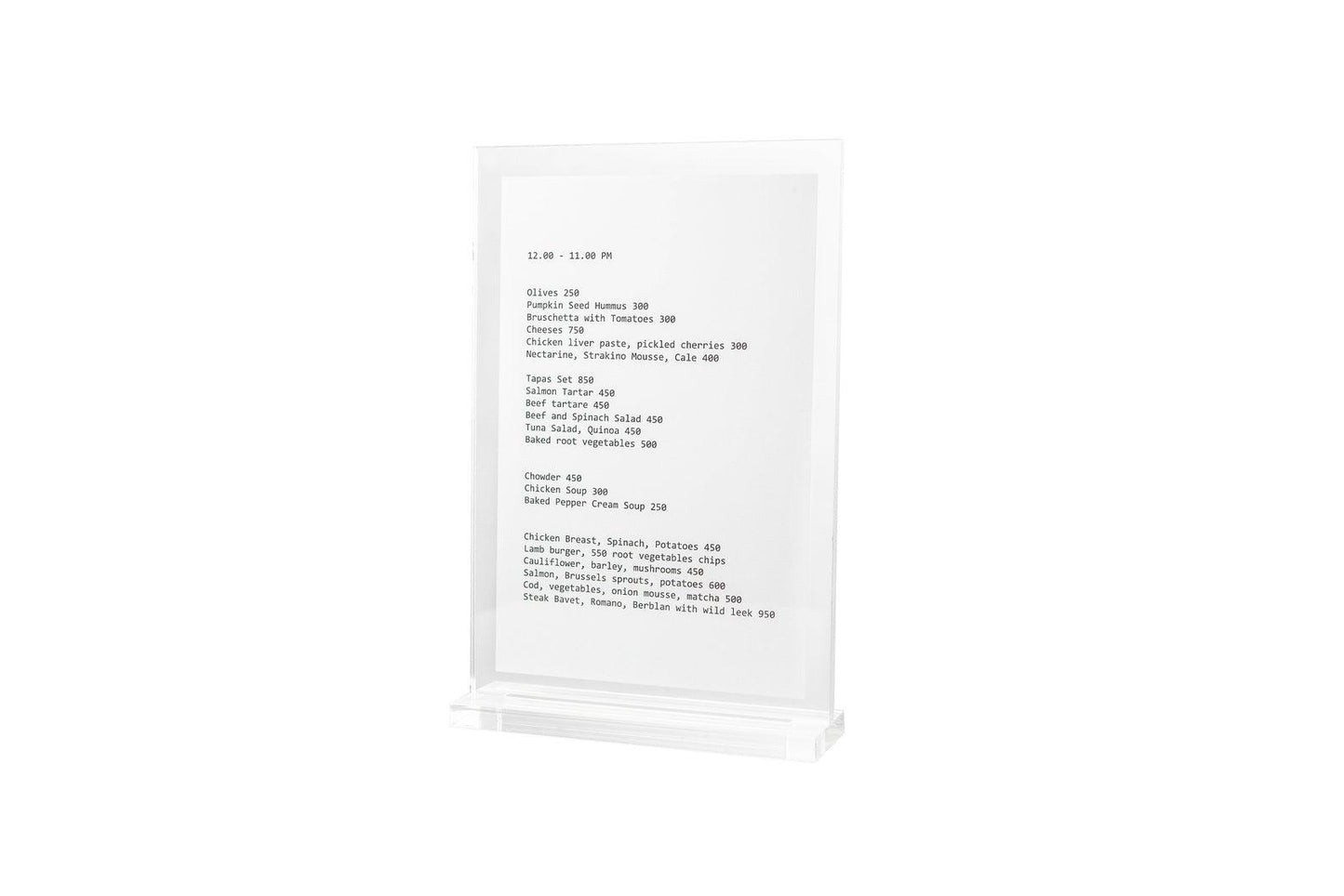 Acrylic flyer stand for coffee shop shopdaddy studio