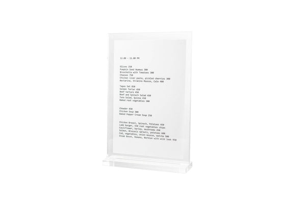 Acrylic flyer stand for coffee shop shopdaddy studio