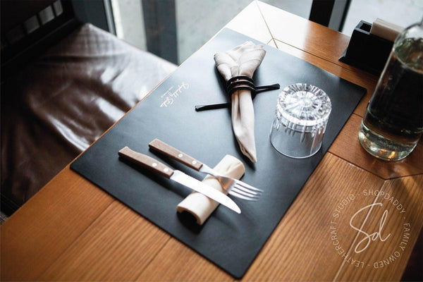 Thick Leather Table Dining Placemat for restaurant