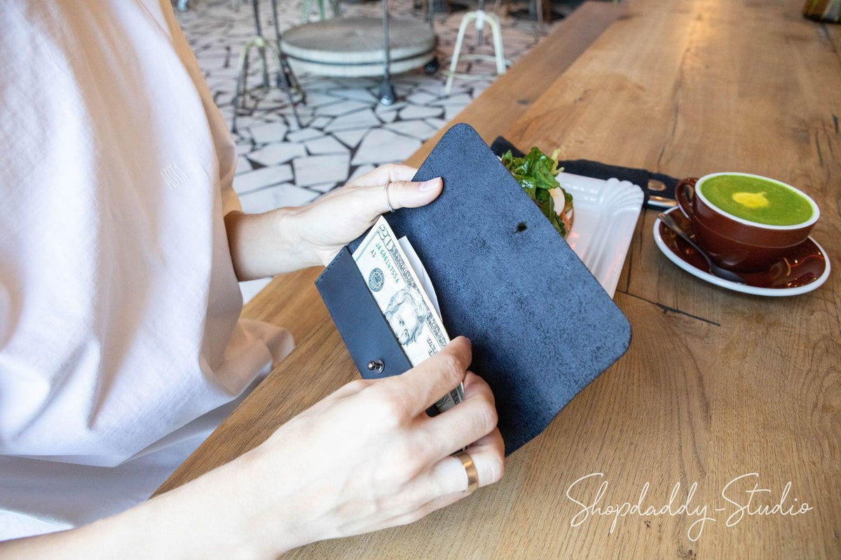 restaurant leather check holder for сards