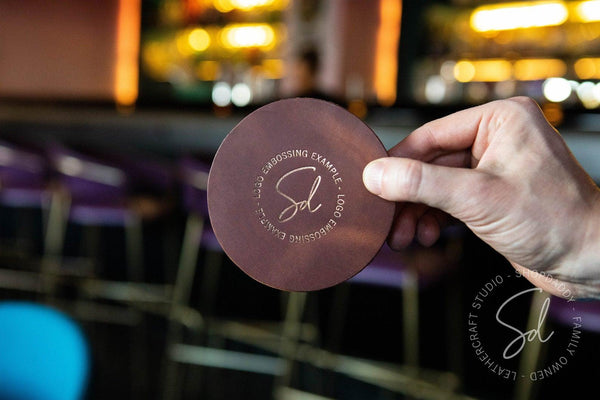 Set of Drink Coasters with Cork with logo