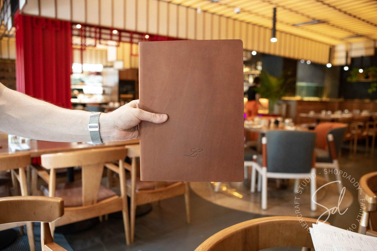 Leather Menu Cover with Cork - Shopdaddy-Studio