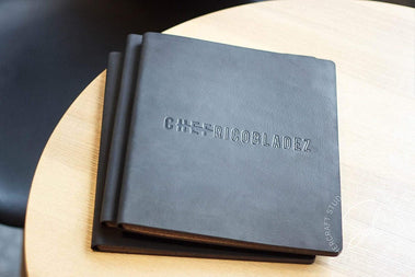 Risch Double-Sided Menu Cover Holder 11x17 Inches - Black Hardboard With Clear Pockets | Restaurant, Bar, Brewery Menu Board