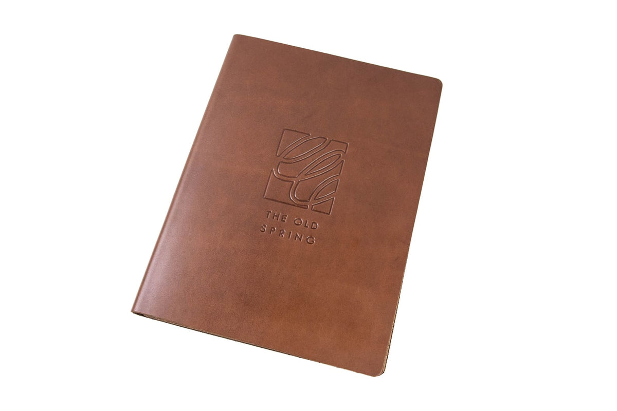 restaurant thick leather menu cover shopdaddy studio