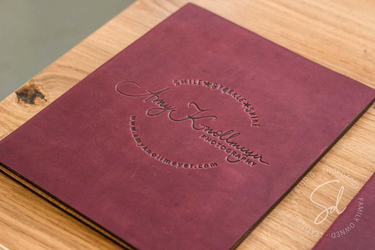 Brown Leather Menu Cover with Cork for bar