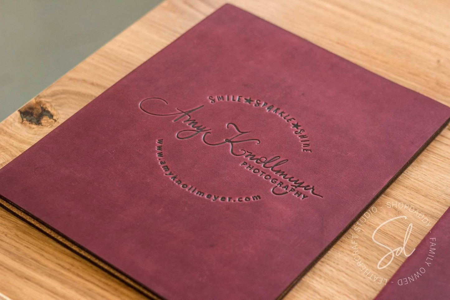 Brown Leather Menu Cover with Cork for bar
