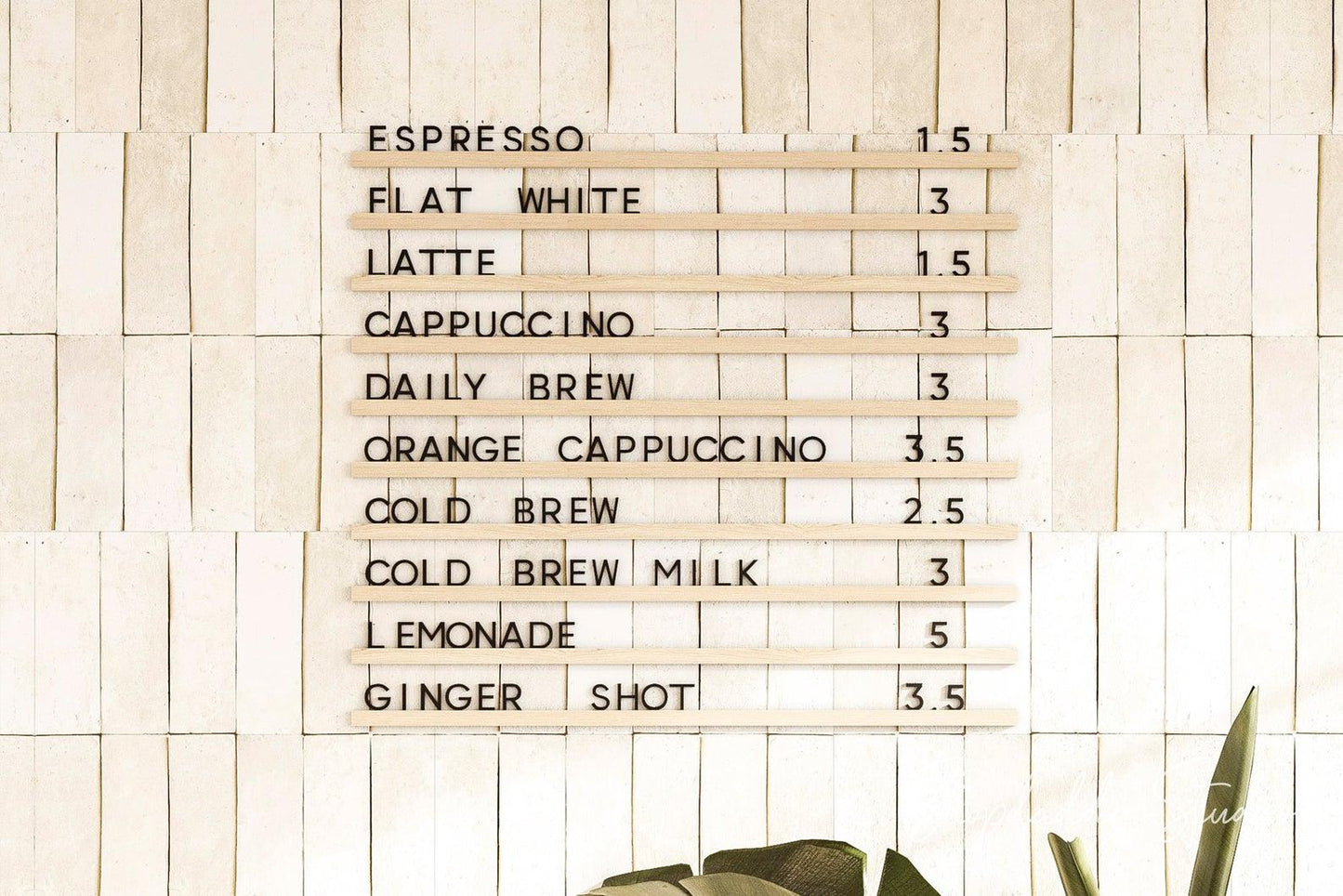 coffee shop wall letter board shopdaddy studio