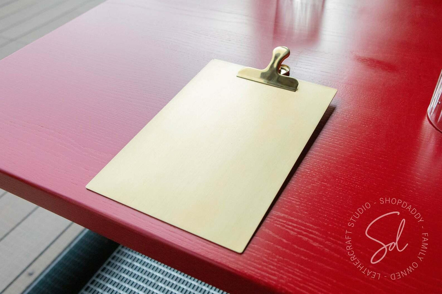 restaurant Golden Brass Menu Holder with Clip
