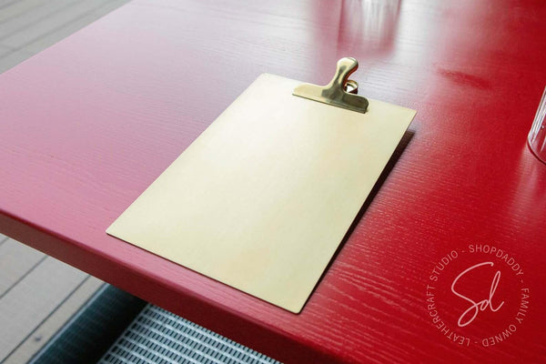 restaurant Golden Brass Menu Holder with Clip