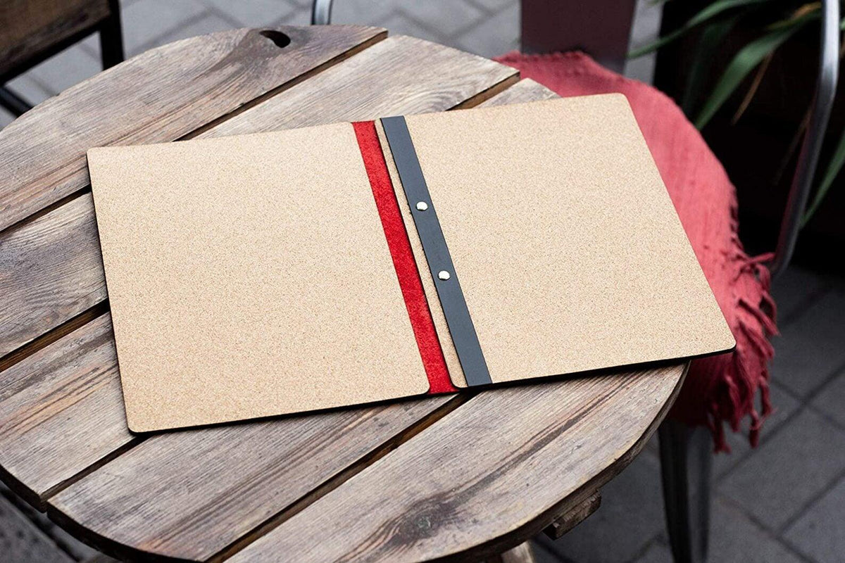 restaurant leather cork menu holder shopdaddy studio