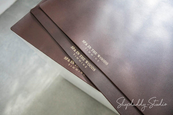 Dark Brown Thick Leather Table Mat