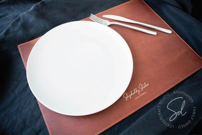 cafe leather table placemat shopdaddy studio