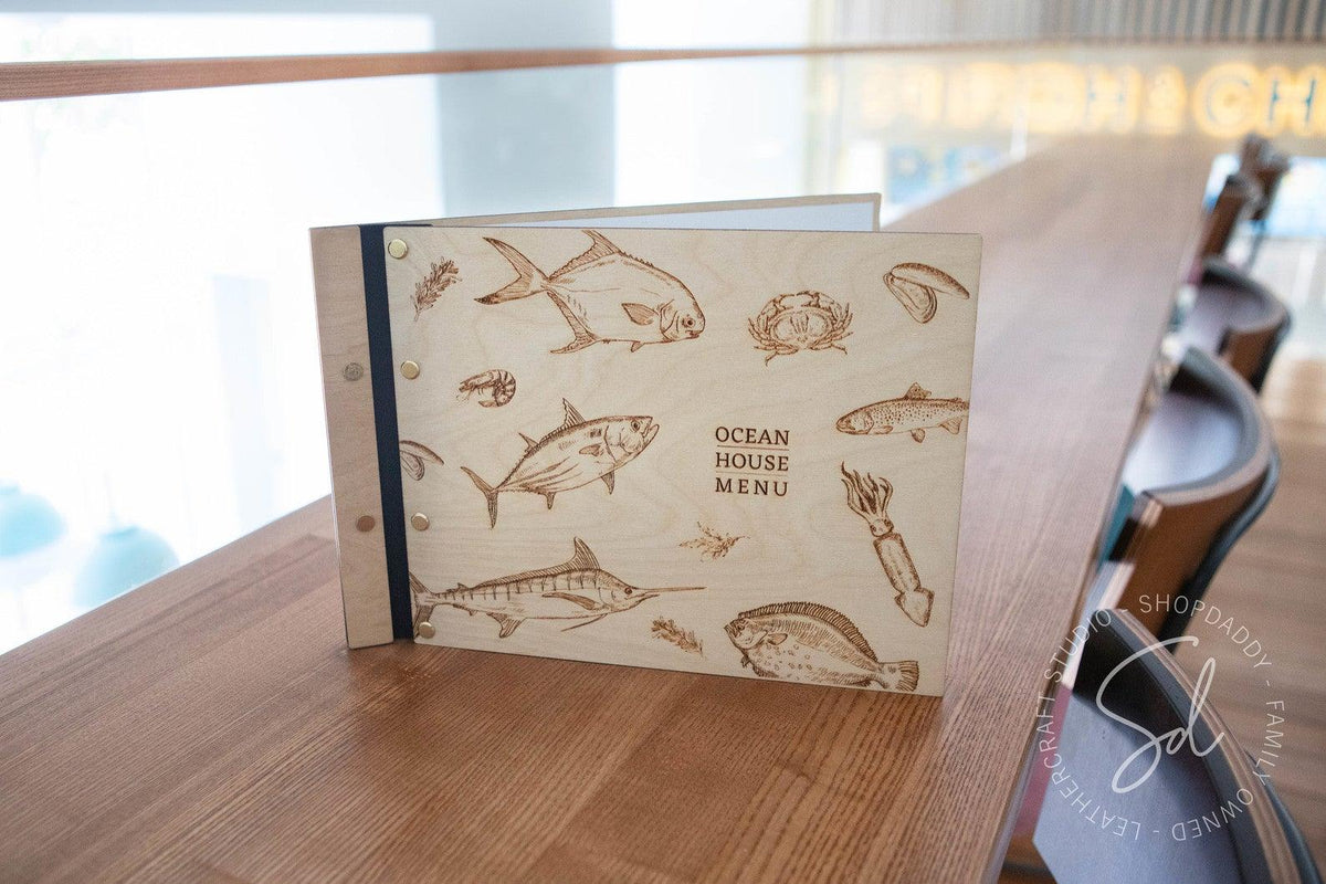 Modern Matt Lacquer Wooden Menu Holder