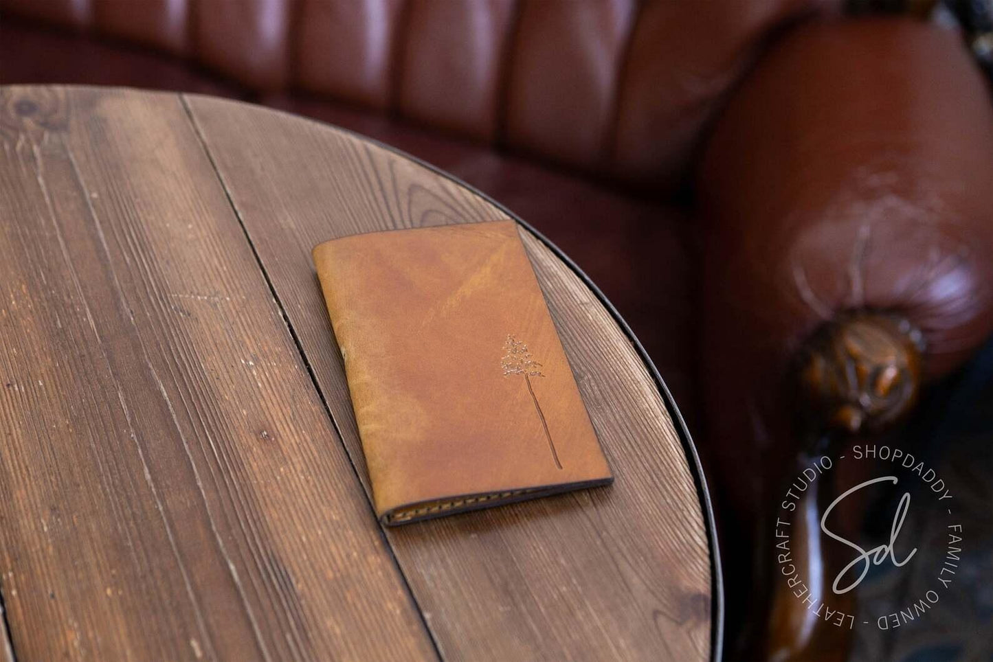 Leather Server Book with Pen Loop