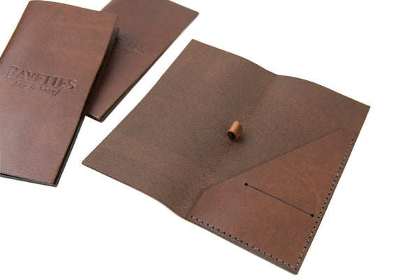 Italian Leather Bill Holder with Pen Loop