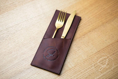 restaurant leather cutlery holder shopdaddy studio