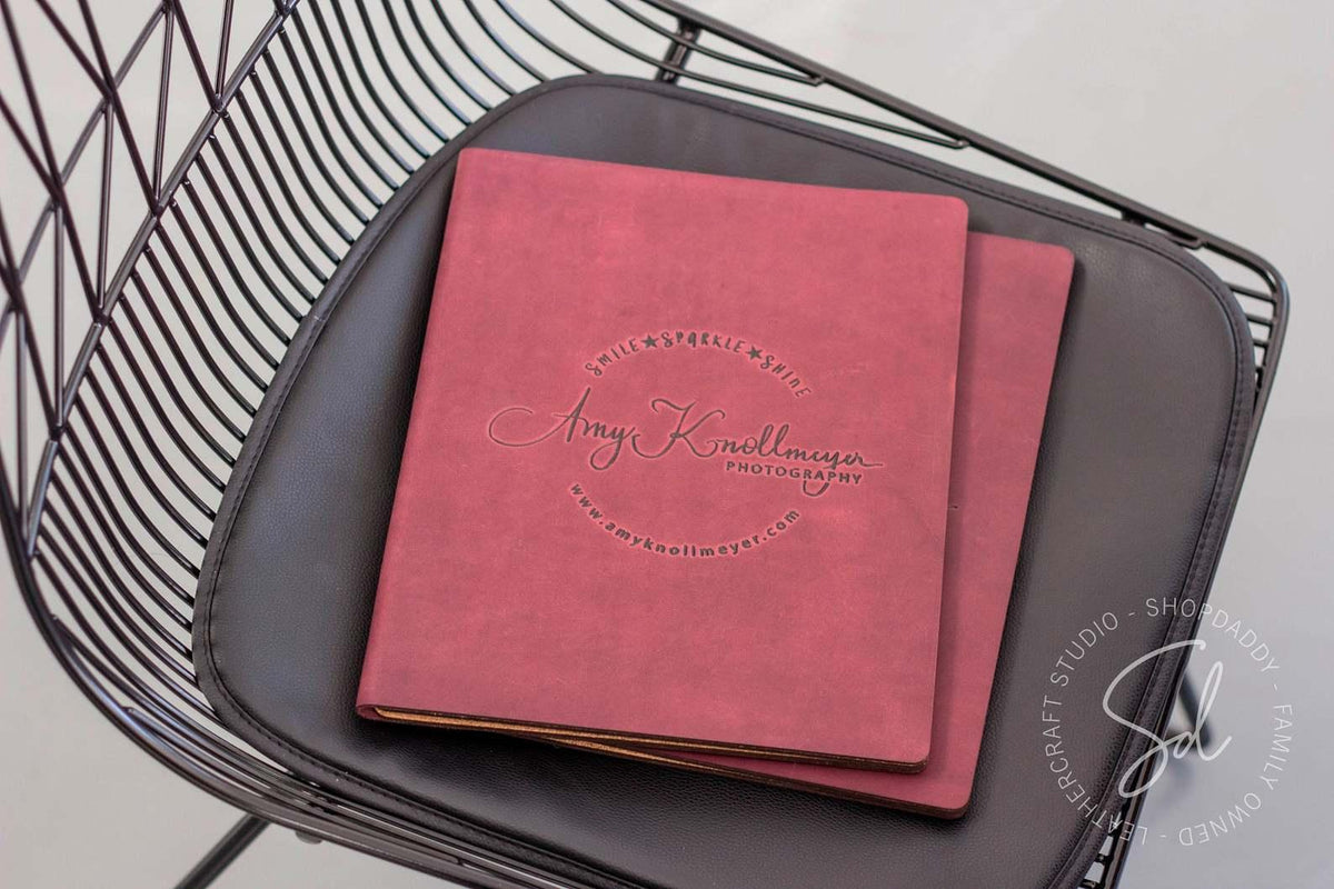 Brown Leather Menu Book with Cork