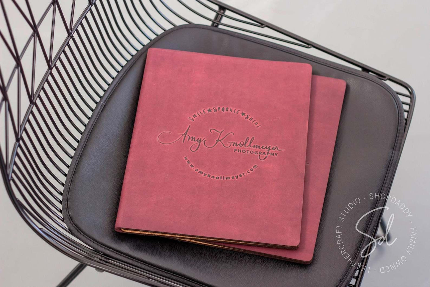 Brown Leather Menu Book with Cork