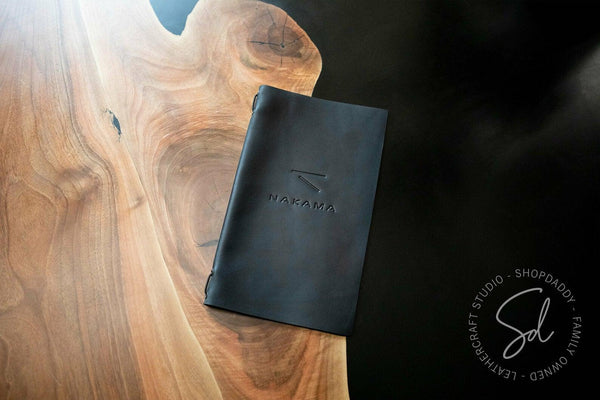 Stylish Leather Menu Cover with Elastic Band