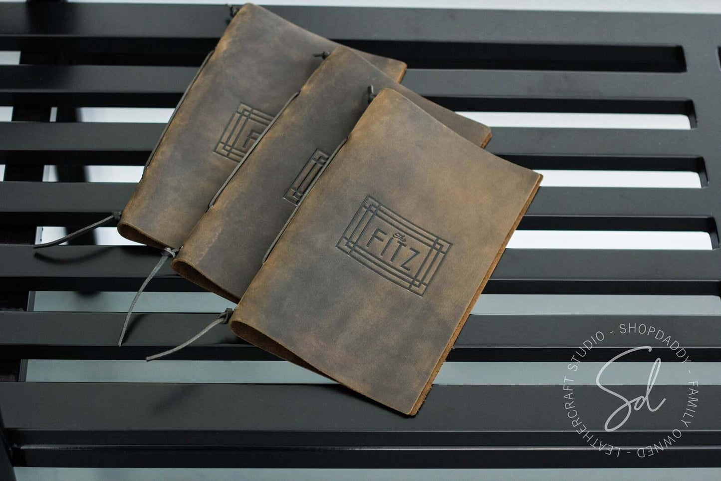 restaurant leather menu holder 8.5x5.5 shopdaddy studio