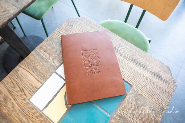 bistro leather menu holder 8.5x11 shopdaddy studio