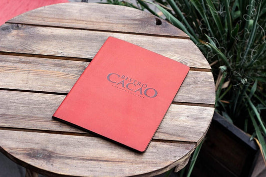 cafe leather menu cover 8.5x5.5 shopdaddy studio