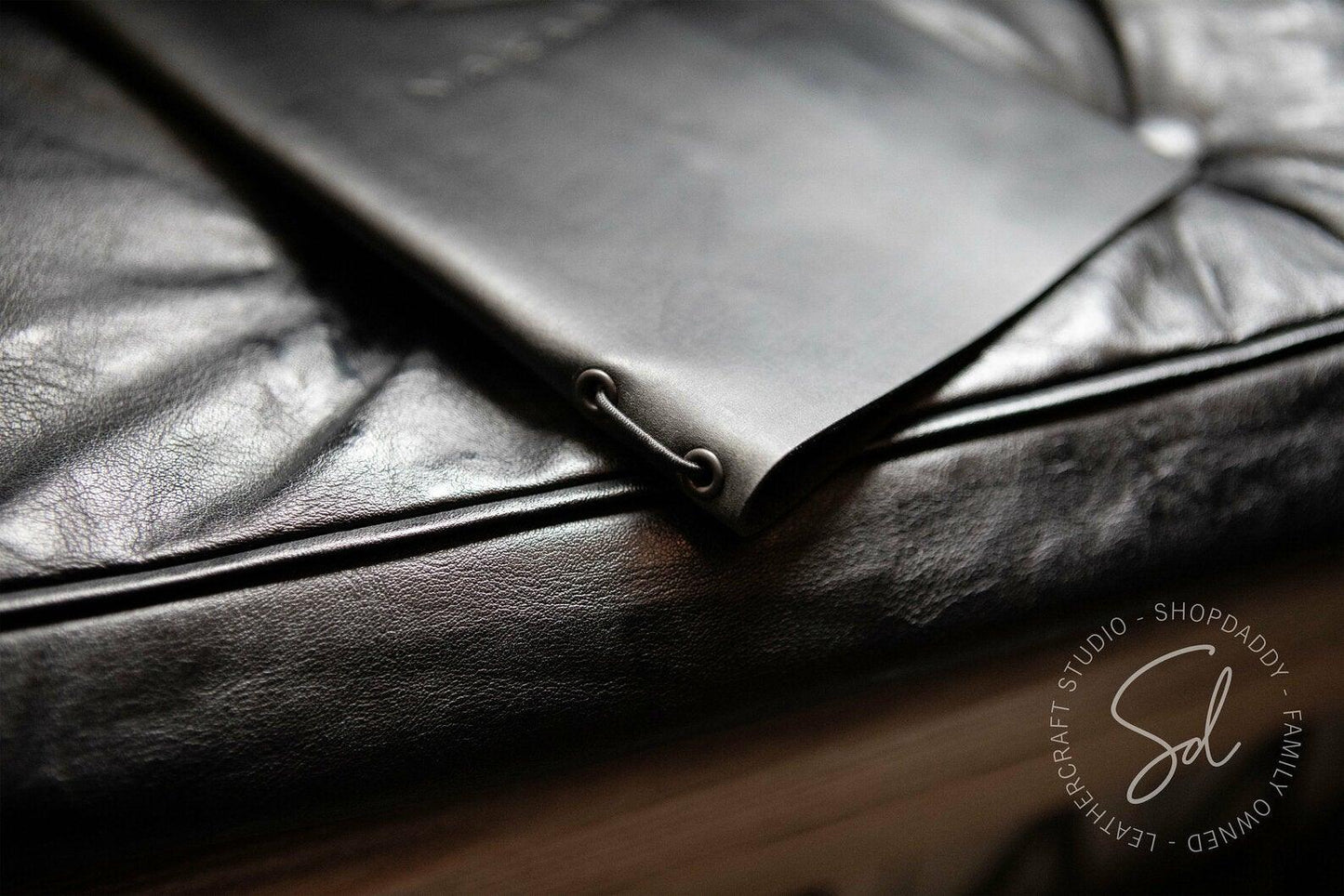 Modern Leather Menu Cover with Elastic Band