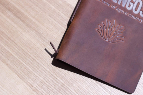 Rusty Leather Menu Folder with Leather Lace
