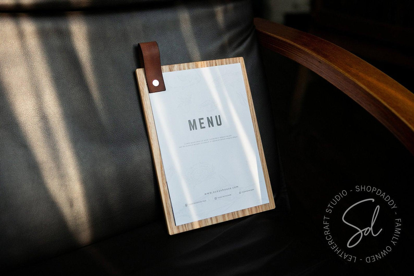 cafe wooden menu board A4 shopdaddy studio